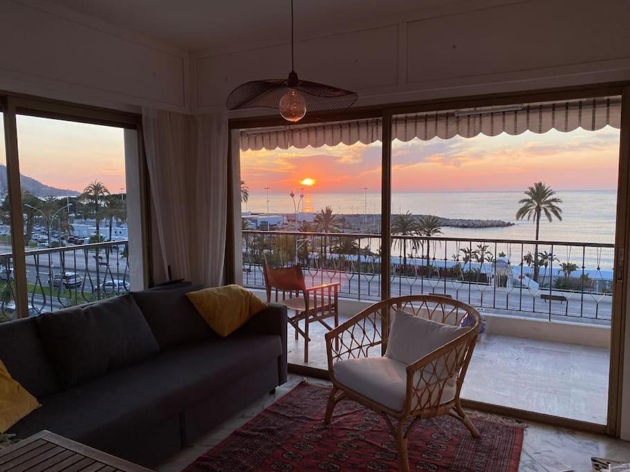 Le Garavan-Vue Mer-Plage-Clim-Terrasse Menton Kültér fotó
